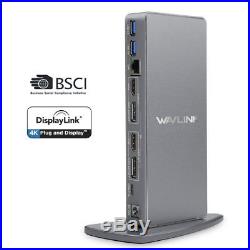 WAVLINK USB 3.0 & USB C Ultra HD/5K Universal Docking Station Dual 4K