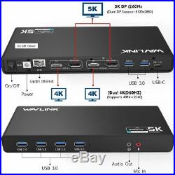 Wavlink Laptop Docking Station USB-C Ultra 5K Dual Video Outputs FAST