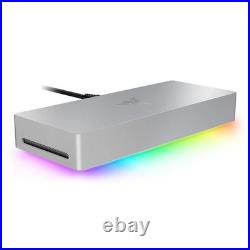 10 Port Razer Thunderbolt 5 Dock, Mercury, 4x ThunderboltT 5 (USB-C), 3x USB 3.2
