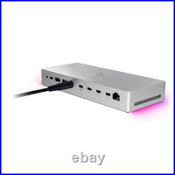 10 Port Razer Thunderbolt 5 Dock, Mercury, 4x ThunderboltT 5 (USB-C), 3x USB 3.2