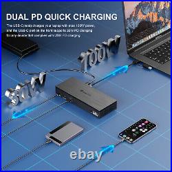 18in1 USB C Universal Docking Station 5K Quadruple Display 100W PD 2.5G Ethernet