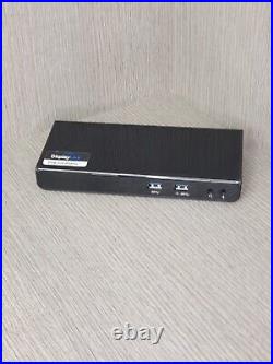 2-POWER USB 3.0 Dual Display Universal Docking Station no PSU Grade C EI2103