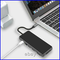 2 pcs USB 3.0 12-in-1 Docking Station for Trip Home Study Office