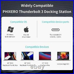 40Gbps Thunderbolt 3 Dock 16 in 1 USB C Docking Station Ethernet Dual 4K Grey
