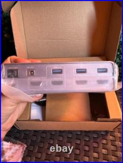 4K 120Hz USB-C Docking Station with KVM Switch Dual Monitor 2 Computers Display