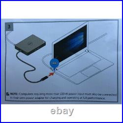 4K USB-Type C Docking Station Port K17A K17A001 5FDDV no Adapter For Dell WD15