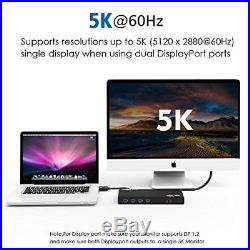 6 USB 3.0 C Type-A Dual 4K Laptop Docking Station 2 HDMI & 2 DP Gigabit Ethernet