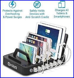 7-Port Hub USB Desktop Universal Charging Station Multi Device Dock iPhone iPad