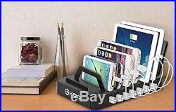 7-Port Hub USB Desktop Universal Charging Station Multi Device Dock iPhone iPad