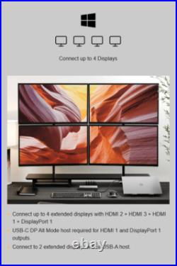 ALOGIC DV4 Universal Quad Display Docking Station with 100W Power Delivery ALOGIC DV4 Universal Quad Display Docking Station with 100W Power Delivery