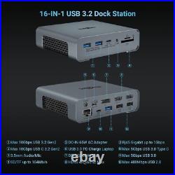 AUIMCE Laptop Docking Station 16in1 4K USB C Dock Multiport Adapter DS-P05S PLUS AUIMCE Laptop Docking Station 16in1 4K USB C Dock Multiport Adapter DS-P05S PLUS