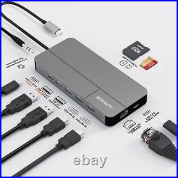 AUIMCE Mac Docking Station Dual Monitor 2 HDMI USB-C for MacBook & Windows AUIMCE Mac Docking Station Dual Monitor 2 HDMI USB-C for MacBook & Windows