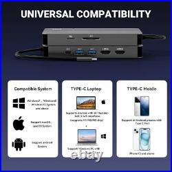 AUIMCE Mac Docking Station Dual Monitor 2 HDMI USB-C for MacBook & Windows AUIMCE Mac Docking Station Dual Monitor 2 HDMI USB-C for MacBook & Windows