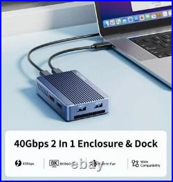 Acasis 6-in-1 40Gbps Thunderbolt 3 Docking Station with 1TB Solidigm M. 2 NVMe SSD