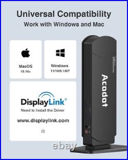 Acodot 13-in-1 USB 3.0/USB-C Docking Station Dual Display for Mac/Windows