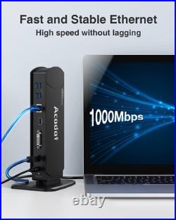 Acodot 13-in-1 USB 3.0/USB-C Docking Station Dual Display for Mac/Windows