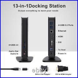 Acodot 13-in-1 USB 3.0/USB-C Docking Station Dual Display for Mac/Windows