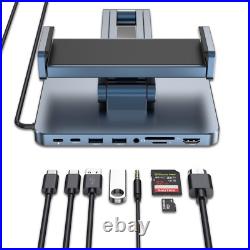 Adjustable 8-In-1 USB-C Hub Stand Foldable Docking Station With HDMI, USB, ETC Adjustable 8-In-1 USB-C Hub Stand Foldable Docking Station With HDMI, USB, ETC