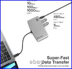 Alogic USB-C Dual 4K HDMI Portable Docking Station 2xHDMI, 2xUSB-A, Giga Ether