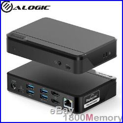 Alogic Universal Twin HD Pro Docking Station 85W PD USB-C USB-A Dual Display