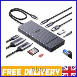 Aluminum 11-in-1 USB-C Docking Station Dual 4K Display & Fast Charging Options Aluminum 11-in-1 USB-C Docking Station Dual 4K Display & Fast Charging Options