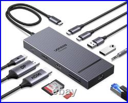 Aluminum 11-in-1 USB-C Docking Station Dual 4K Display & Fast Charging Options Aluminum 11-in-1 USB-C Docking Station Dual 4K Display & Fast Charging Options