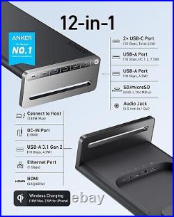 Anker 675 USB-C Docking Station (12-in-1, Monitor Stand)