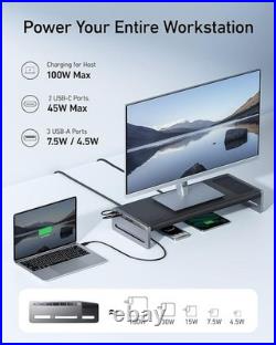 Anker 675 USB-C Docking Station 12-in-1 Monitor Stand with Wireless Charging