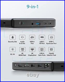 Anker USB C Docking Station PowerExpand 9-in-1 USB-C PD Dock 4K HDMI and Display