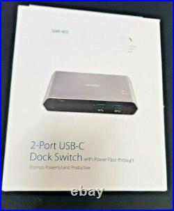 Aten The US3310 2-Port USB-C Dock Switch With Power Pass-Through