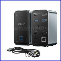 BlitzWolf 15-in-1 USB C Docking Station Super Hub 4K HDMI Video Output 1000Mbps