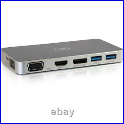 C2G USB C Dock with HDMI, DisplayPort, VGA & Power Delivery up to 60W