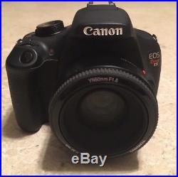 Canon Black DS126491 EOS Rebel T5 Digital SLR Camera Yongnuo 50mm f/1.8 Lens