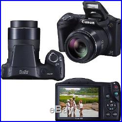 Canon Camera PowerShot SX410 IS 40x 24mm 4x Digital Zoom + 7Pc. Bundle Acc. Kit