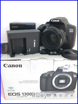 Canon EOS 1300D 18MP SLR Camera Kit with 50mm f1.8 lens, low shutter count 1756