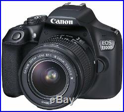 Canon EOS 1300D Digital SLR Camera + 18-55mm Lens HD 1080p/18MP/Wi-Fi/NFC/3 LCD