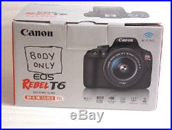 Canon EOS Rebel T6(W) 18MP DSLR Body Only MINT CONDITION ONLY USED THREE TIMES