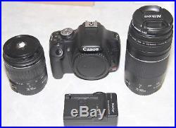 Canon Rebel T1i 15.1mp Digital Camera withEF 28-90mm & 75-300mm Lenses MINTY KIT