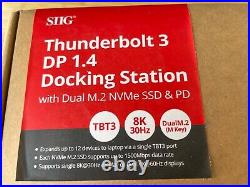 Combined Thunderbolt 3 dock & Double NVME disc caddy, superb SiiG, 96W Charging