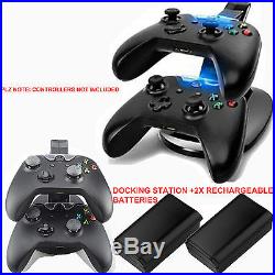 DUAL USB CHARGER DOCKING STATION FOR XBOX 360 WIRELESS CONTROLLER + 2x BATTERIES