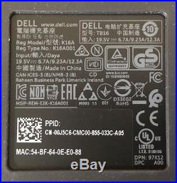 Dell Thunderbolt Docking Station TB16 240W Adapter USB C USB 3.0 HDMI FPY0R NEW