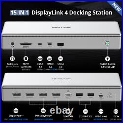 DisplayLink 10K USB C Docking Station 4x 4K Monitors 100W Charging 10Gbps USB