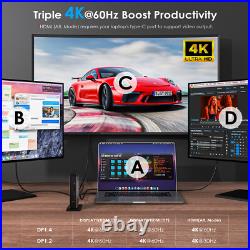 DisplayLink Docking Station USB C Dock 3 Monitors 3HDMI 2DP RJ45 Audio/Mic 15in1 DisplayLink Docking Station USB C Dock 3 Monitors 3HDMI 2DP RJ45 Audio/Mic 15in1