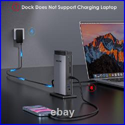 DisplayLink Docking Station USB C Dock 3 Monitors 3HDMI 2DP RJ45 Audio/Mic 15in1 DisplayLink Docking Station USB C Dock 3 Monitors 3HDMI 2DP RJ45 Audio/Mic 15in1