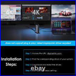 DisplayLink Docking Station USB C Dock 3 Monitors 3HDMI 2DP RJ45 Audio/Mic 15in1 DisplayLink Docking Station USB C Dock 3 Monitors 3HDMI 2DP RJ45 Audio/Mic 15in1