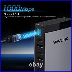 DisplayLink Docking Station USB C Dock 3 Monitors 3HDMI 2DP RJ45 Audio/Mic 15in1 DisplayLink Docking Station USB C Dock 3 Monitors 3HDMI 2DP RJ45 Audio/Mic 15in1