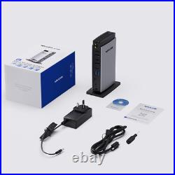 DisplayLink Docking Station USB C Dock 3 Monitors 3HDMI 2DP RJ45 Audio/Mic 15in1 DisplayLink Docking Station USB C Dock 3 Monitors 3HDMI 2DP RJ45 Audio/Mic 15in1