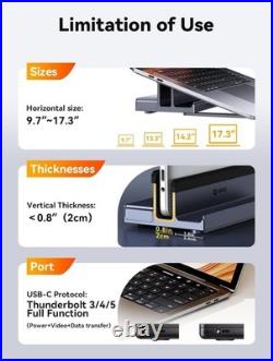 Docking Station Dual Monitor. 7 in 1 USB C Dock Stand with Dual HDMI