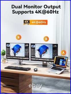 Docking Station Dual Monitor. 7 in 1 USB C Dock Stand with Dual HDMI