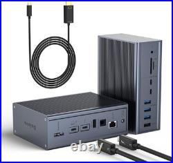 Dolovo Thunderbolt 3/4 Docking Station Dual 4K, 16-in-1 Universal Laptop Dock